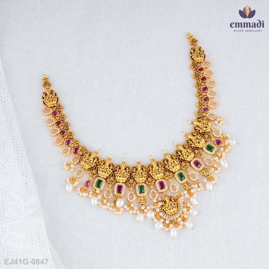 Bhoomika Shine: Multi-Colored Nakshi Necklace