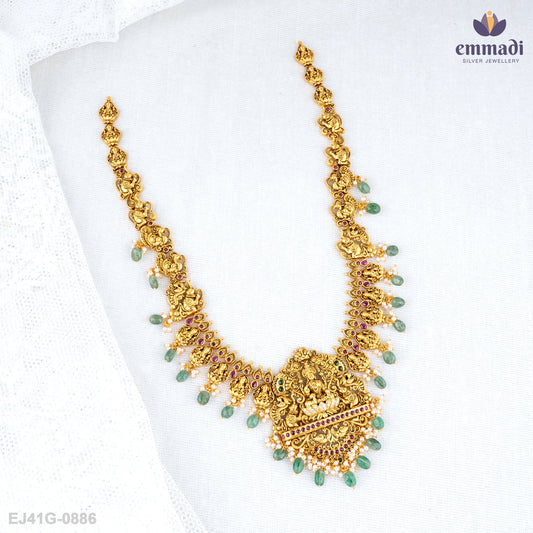 Samhita Radiant Multi-Color Nakshi Long Necklace