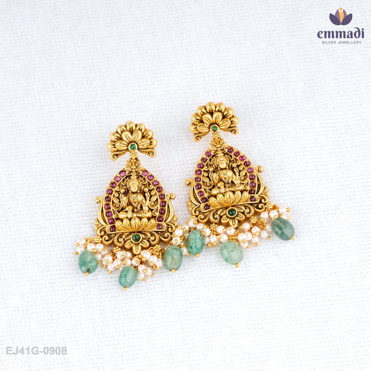 Lata Multi-Coloured Nakshi Hanging Earrings