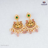 Surina Exquisite Multi-Colored Nakshi Necklace & Abhira Elegance Hangings