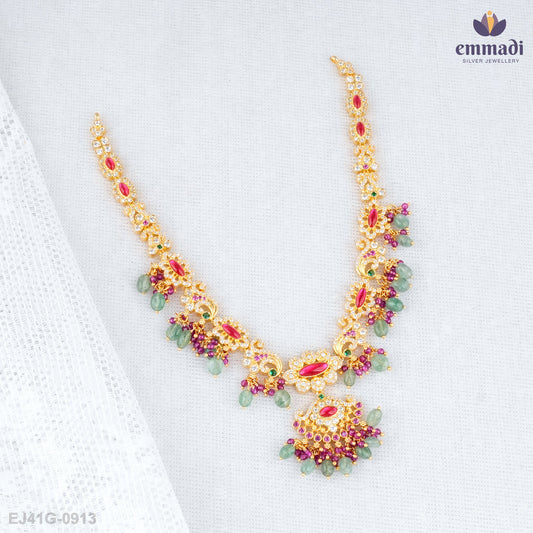 Adwitiya Exquisite Pink Nakshi Necklace