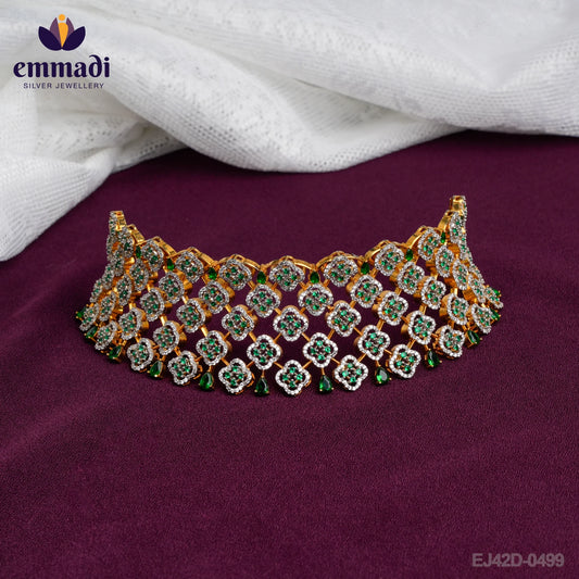 Swara Jewels - Premium CZ Green Choker Collection