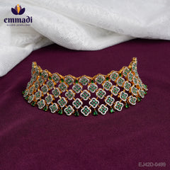 Swara and Suvarna Jewels - Premium CZ Choker and Hanging Collection