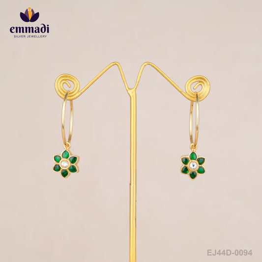 Mrinalini Kundan Green Hangings