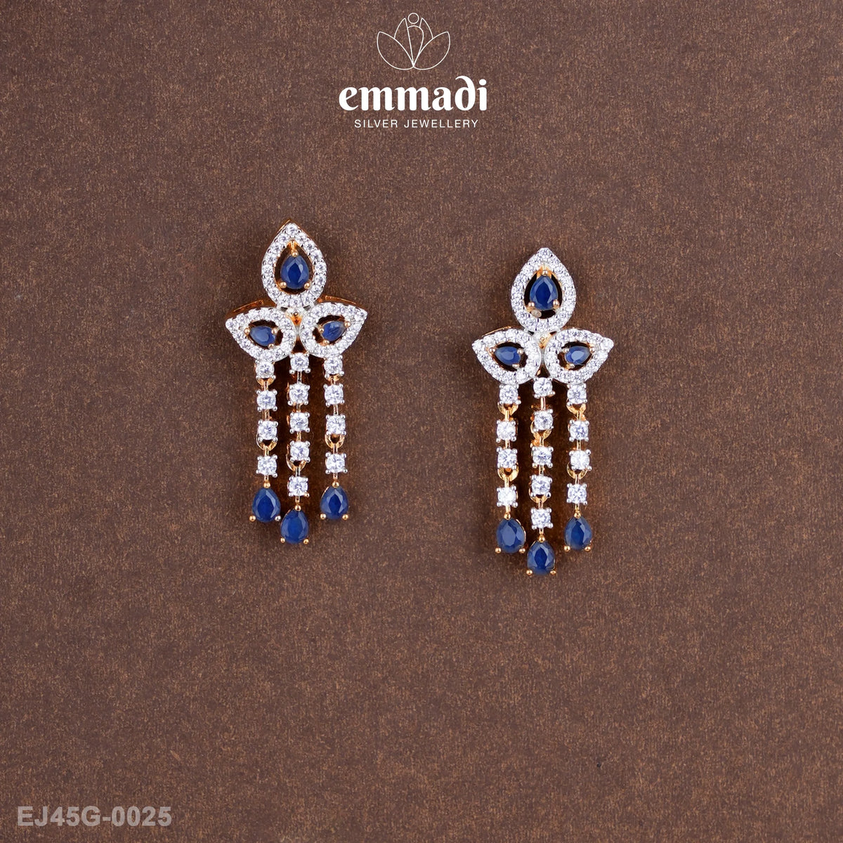 Padmashri Premium Cz Blue Hangings