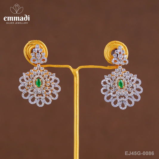 Parnashri Premium Cz Green Hangings