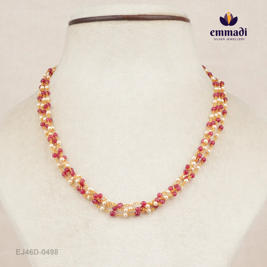 Purandhri Beads Pink Chain