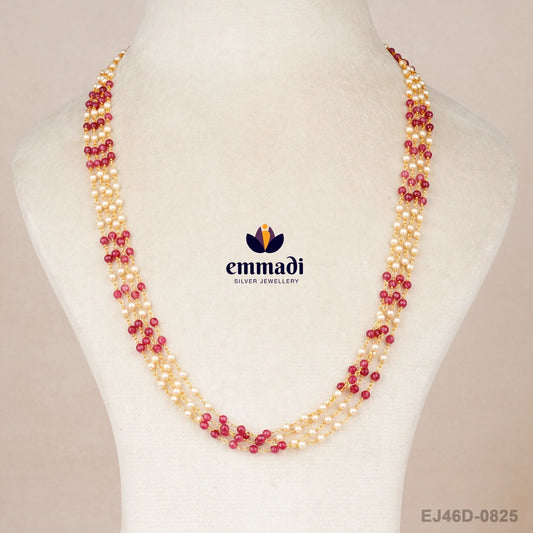 Rudrakali Beads Pink Chain