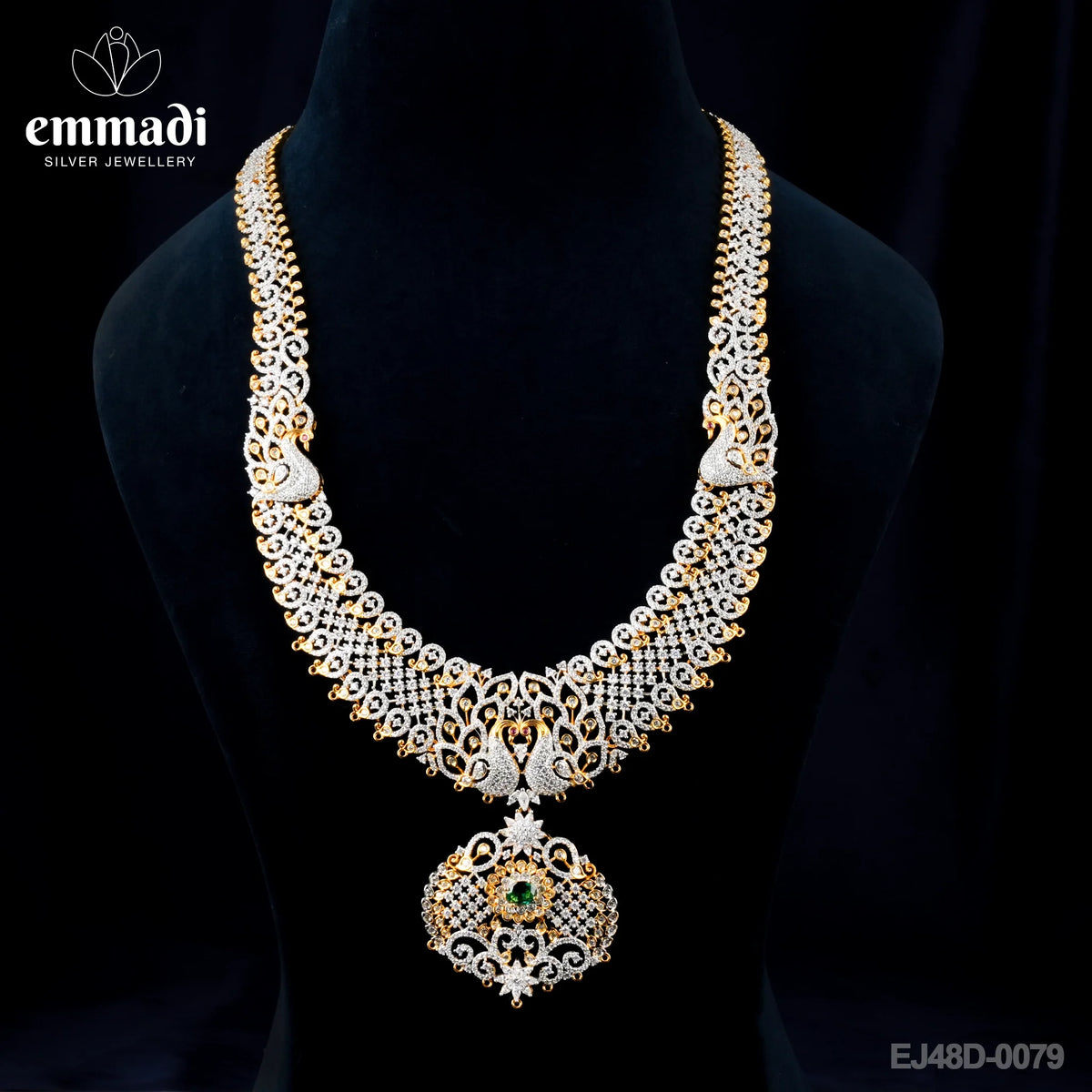 Ananya's Premium CZ Multi Long Necklace: Handcrafted with Pure Gold Plating on Pure 92.5 Silver