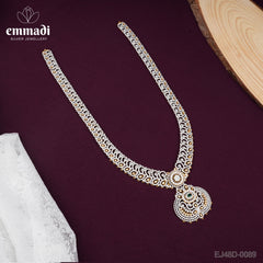 Ananya's Premium CZ Multi Long Necklace: Handcrafted with Pure Gold Plating on Pure 92.5 Silver