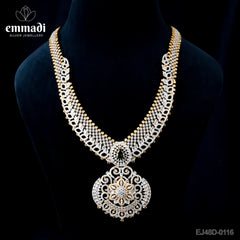 Ananya's Premium CZ Multi Long Necklace: Handcrafted with Pure Gold Plating on Pure 92.5 Silver