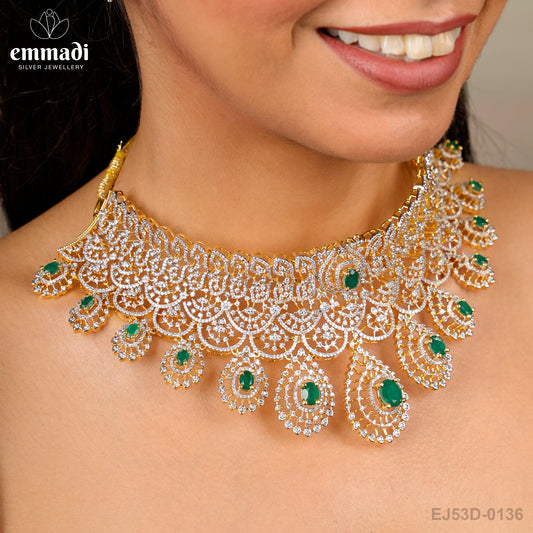 Swara Jewels - Premium CZ Green Choker Collection