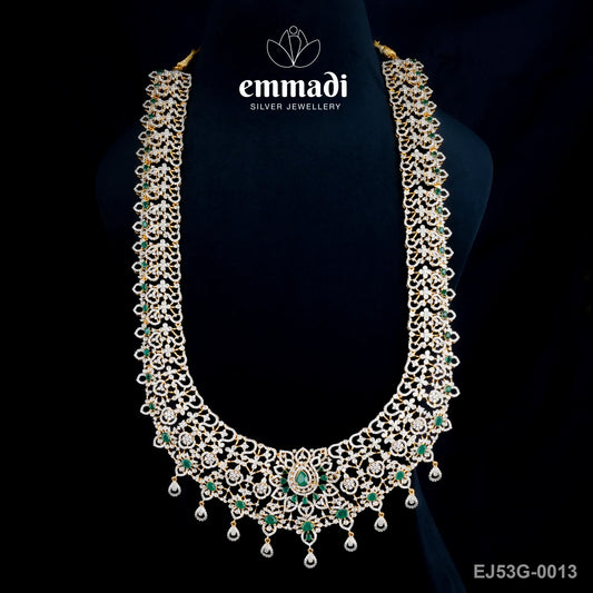 Tamasvini Premium Cz Green Long Necklace