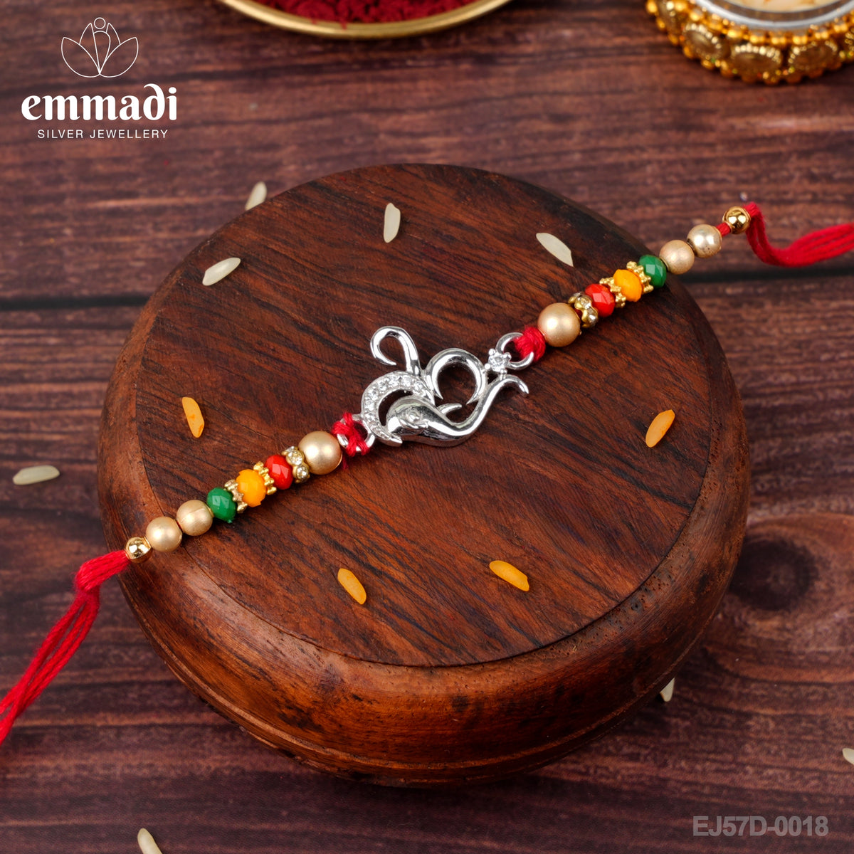 Handcrafted Silver Rakhi for Raksha Bandhan