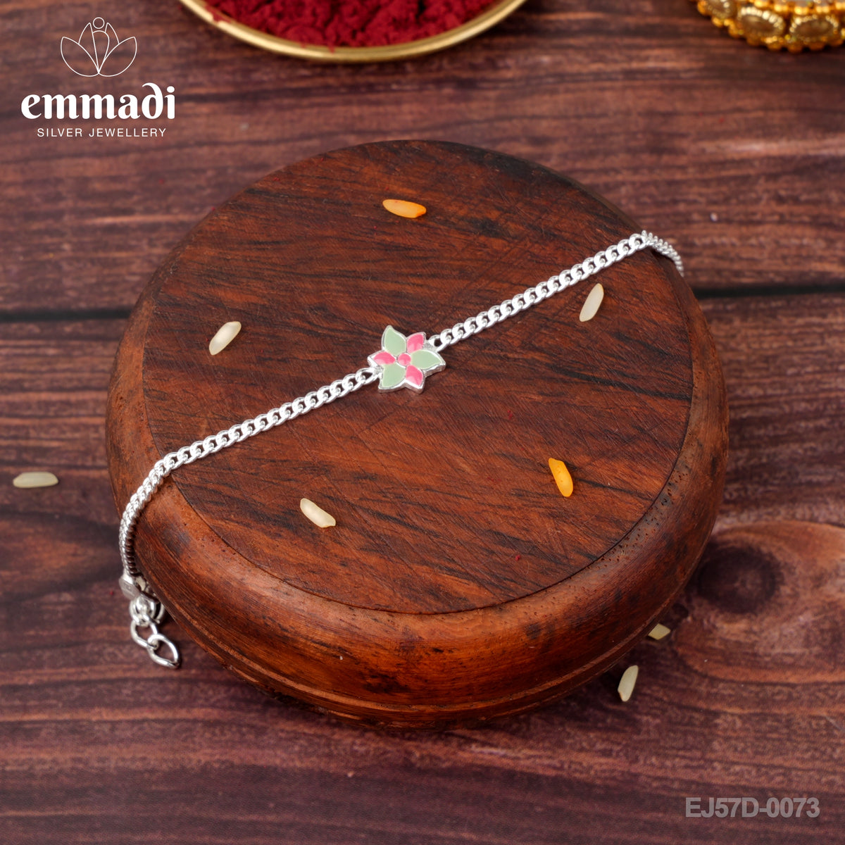 Handcrafted Silver Rakhi for Raksha Bandhan