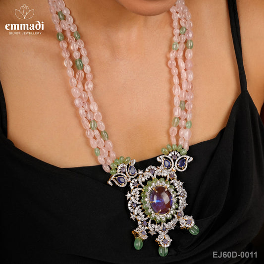 Amrita's Gemstone Multi Long Necklace - Handcrafted Indian Jewellery