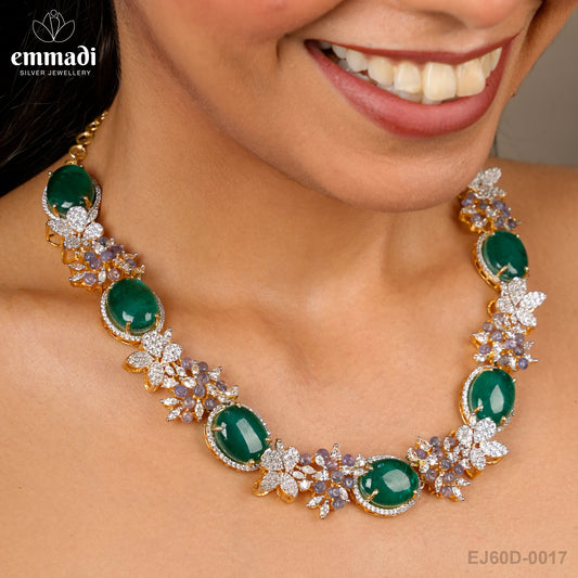 Shakti Jewels: Handcrafted Indian Gemstone Necklace Collection with Pure Gold Plating on 92.5 Silver