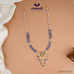 Amrita's Gemstone Multi Long Necklace - Handcrafted Indian Jewellery