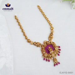 Kapotakshi Cz Nakshi White Long Necklace