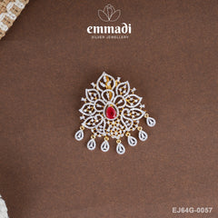 Patmanjari Premium Cz Red Pendant