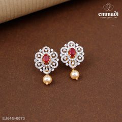 Prabhavati Premium Cz Red Studs