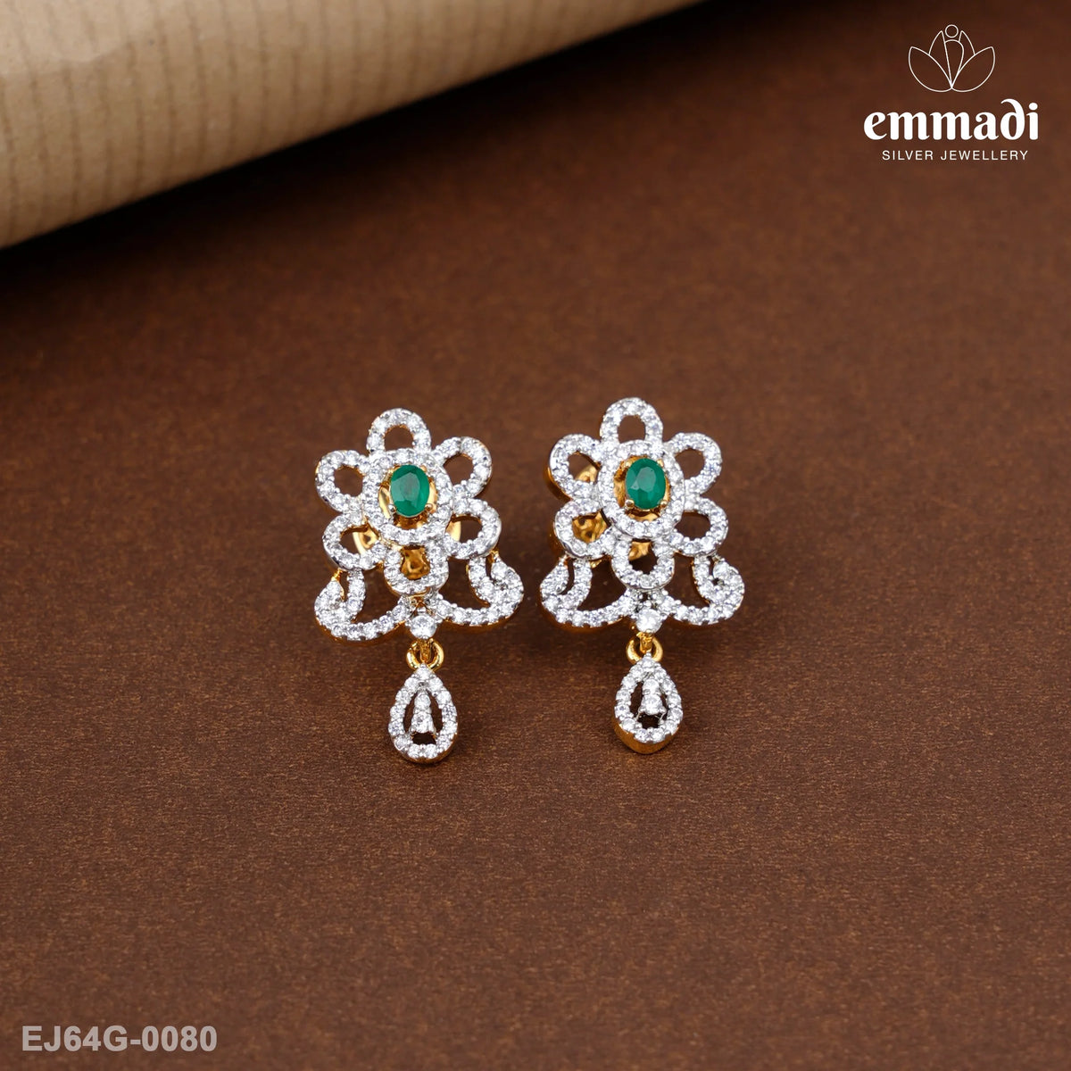 Pratikhami Premium Cz Green Studs