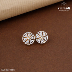 Abhayankari Premium Cz White Studs