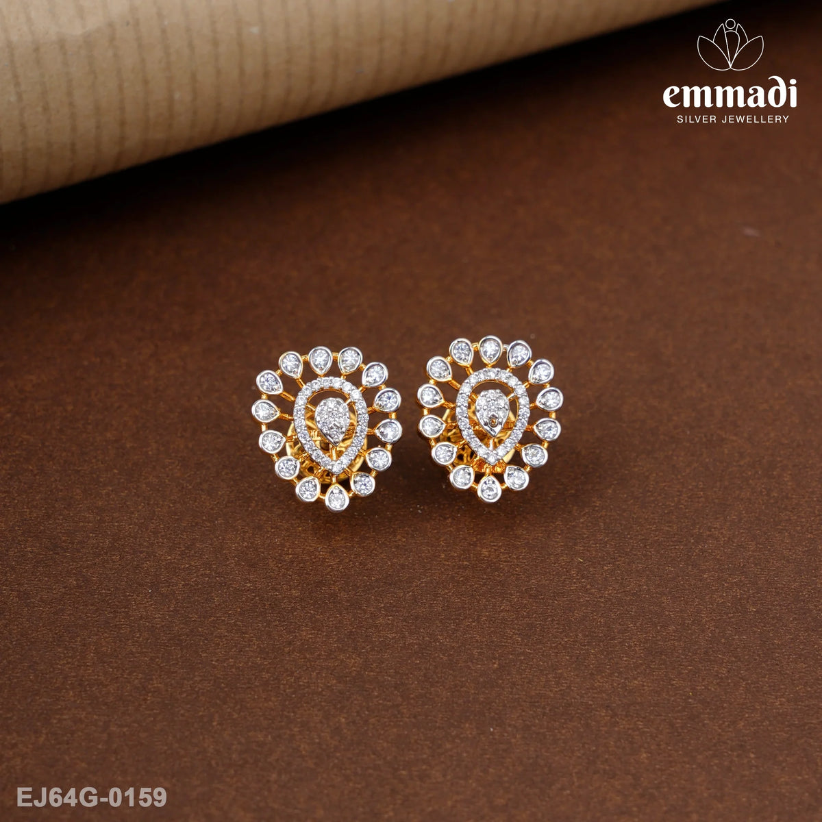 Chandrabali Premium Cz White Studs