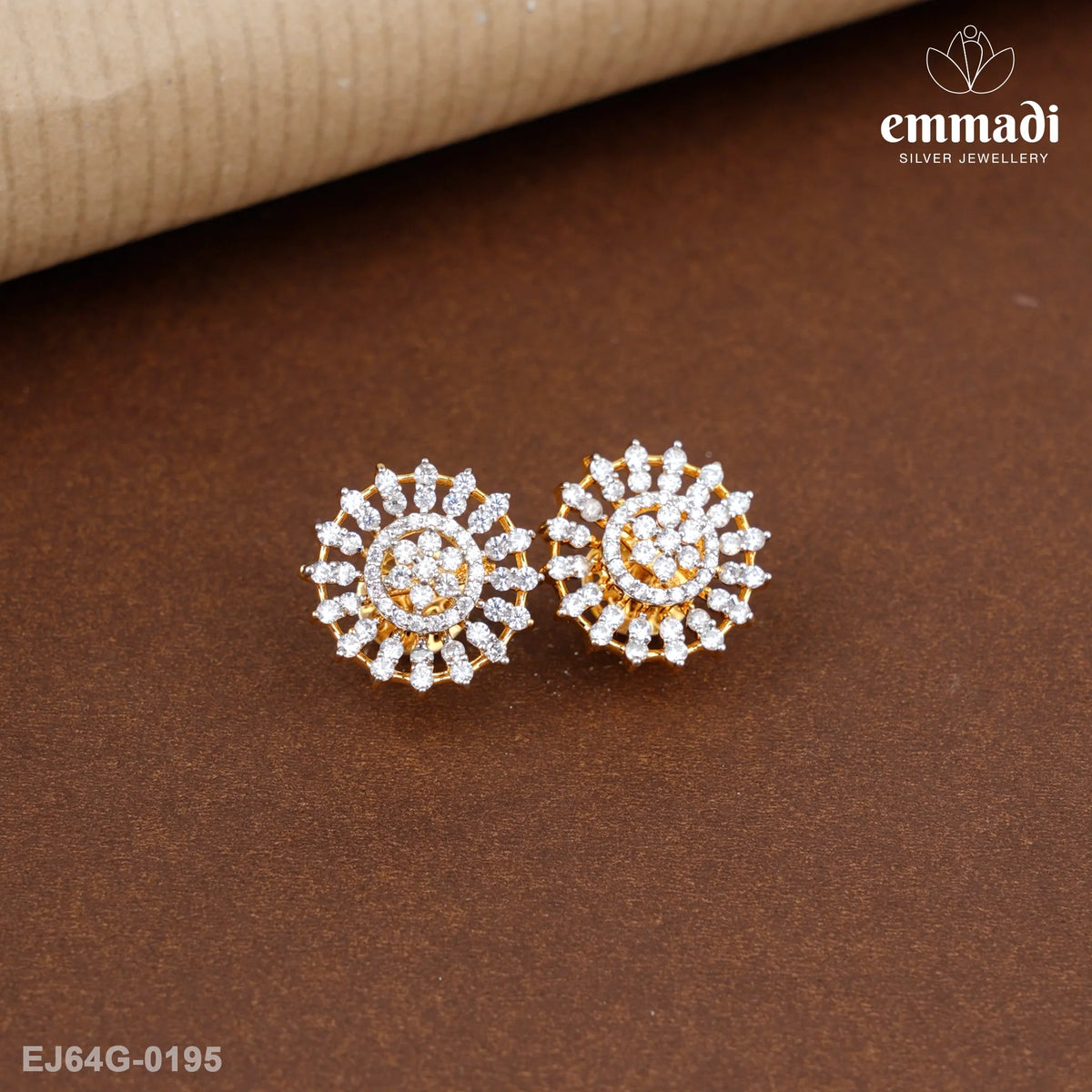 Hamsavahini Premium Cz White Studs