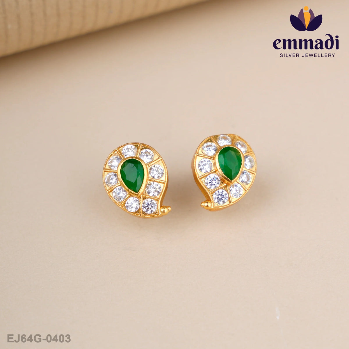 Madhubarshi Stone Green Studs