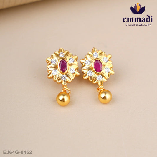 Madhuvanthi Stone Pink Studs