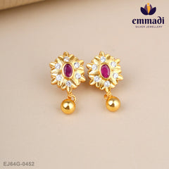 Madhuvanthi Stone Pink Studs