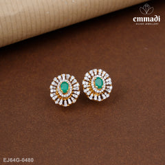 Parameswari Premium Cz Green Studs