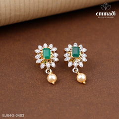 Rajalakshmi Premium Cz Green Studs