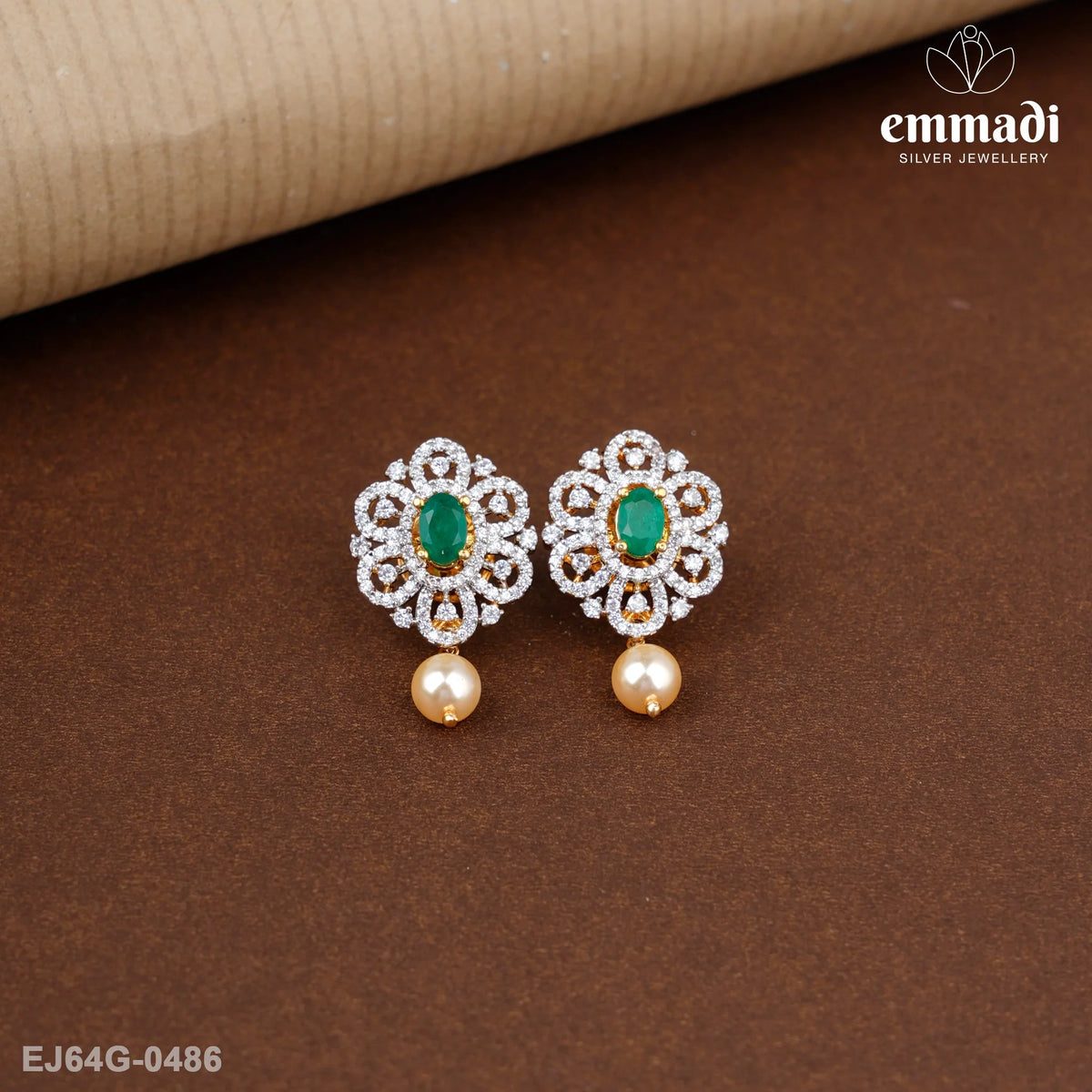 Raktakarabi Premium Cz Green Studs