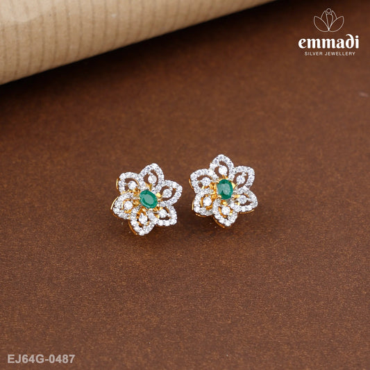 Ranarangini Premium Cz Green Studs