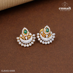 Somalakshmi Premium Cz Green Studs