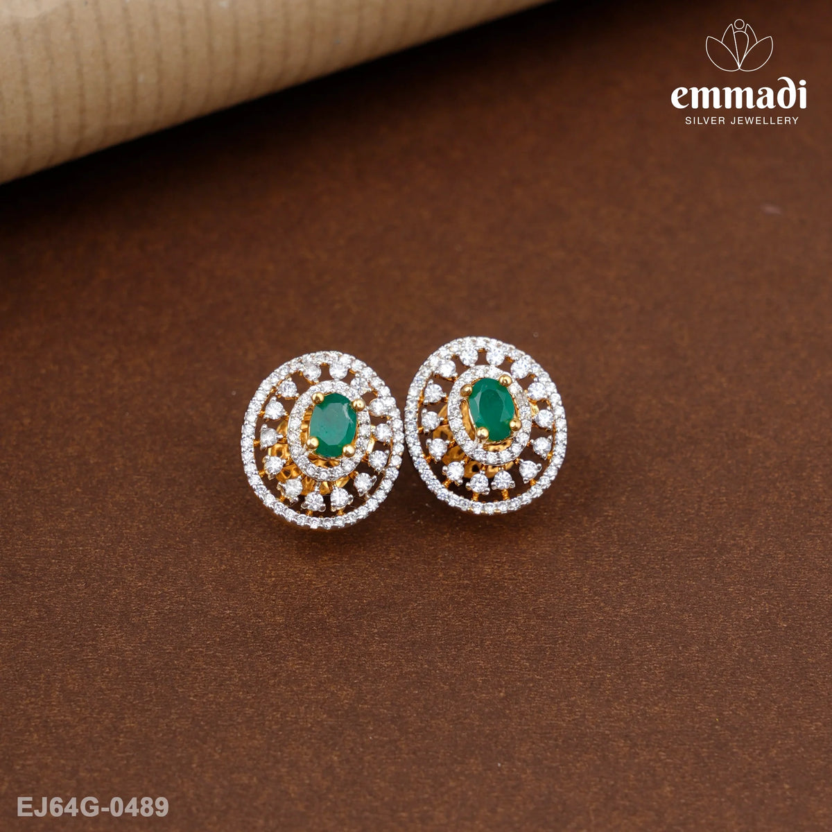 Taraivalli Premium Cz Green Studs