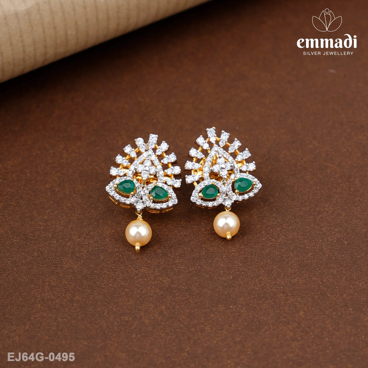 Chandrakanti Premium Cz Green Studs