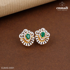 Geeta Suhani Premium Cz Green Studs