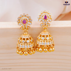 ANUMOL Exquisite Pink Stone Buttalu Jewelry