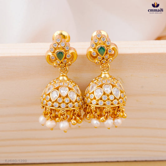 Anuprabha Exquisite Green Stone Buttalu Jewelry