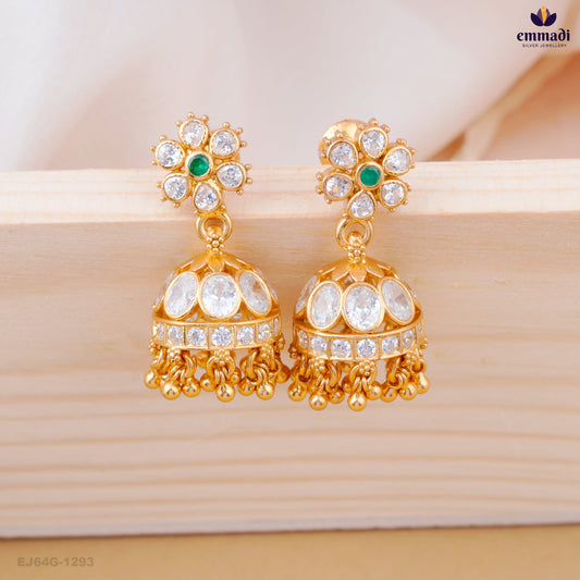 ANURAGINI Exquisite Green Stone Buttalu
