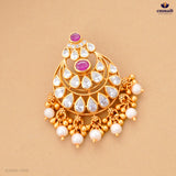 ANUSREAH Elegant Pink Stone Pendant