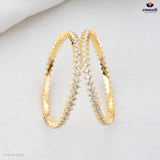 ANWESHA Exquisite White Stone Bangles Collection