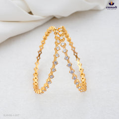 ANYLA Elegant White Stone Bangles