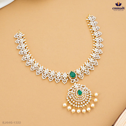 ARCHISHA Premium CZ Green Necklace Collection