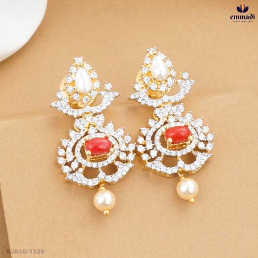 ARRYA Stunning Orange Premium CZ Hangings