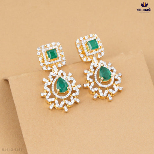 ASHVINI Exquisite Green Premium CZ Hangings