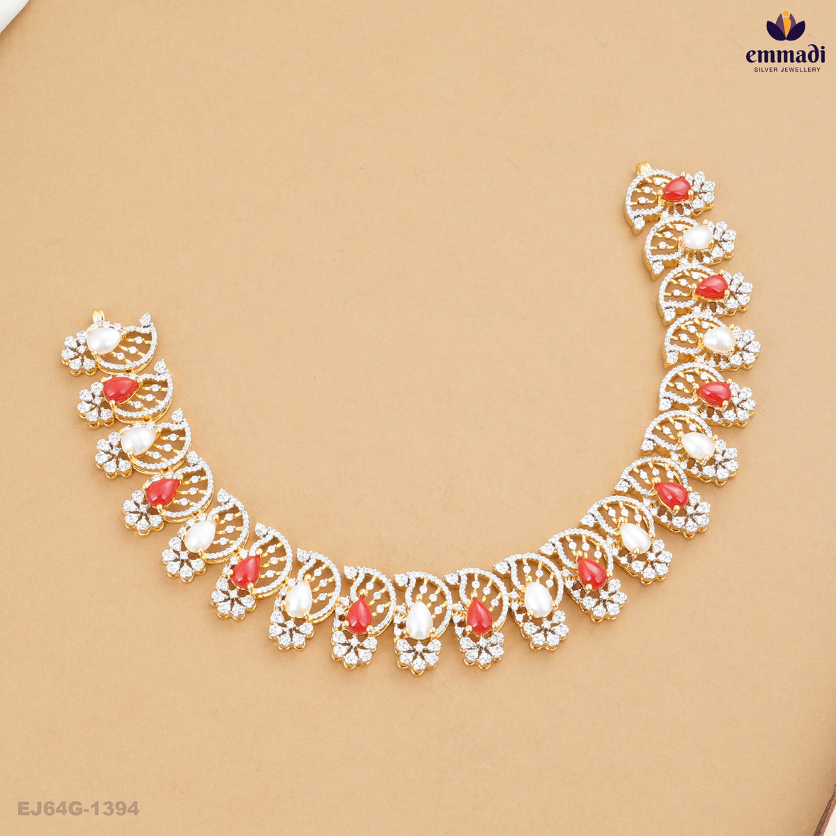 AWANTIKA Elegant Orange CZ Necklace